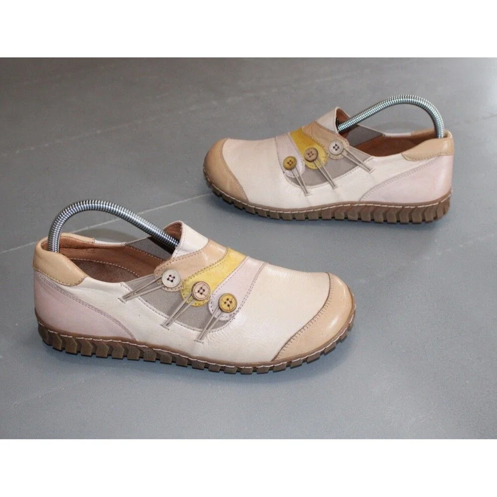 Spring Step Neeta Lagenlook Leather Comfort Shoes Women’s 9.5 EU 40 Boho Loafers